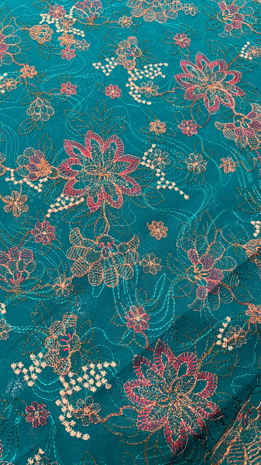 SWISS LAWN MULTI FLOWERS WORK